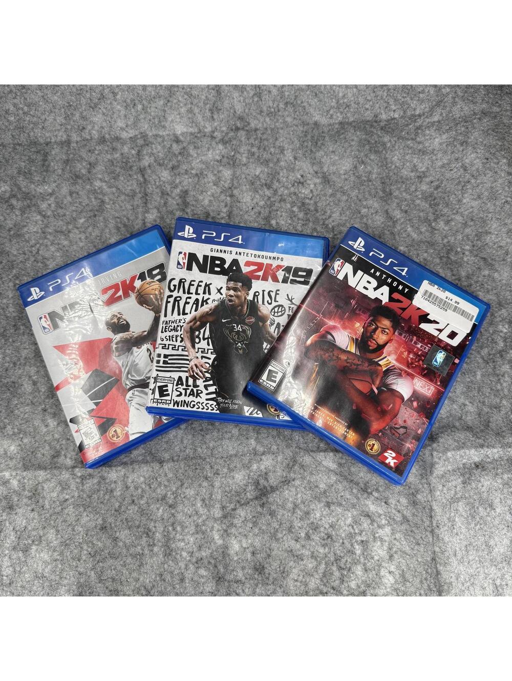 Bundle of 3 Play Station PS4 Video Games Basketball NBA2K18 NBA2K19 NBA2K20 608